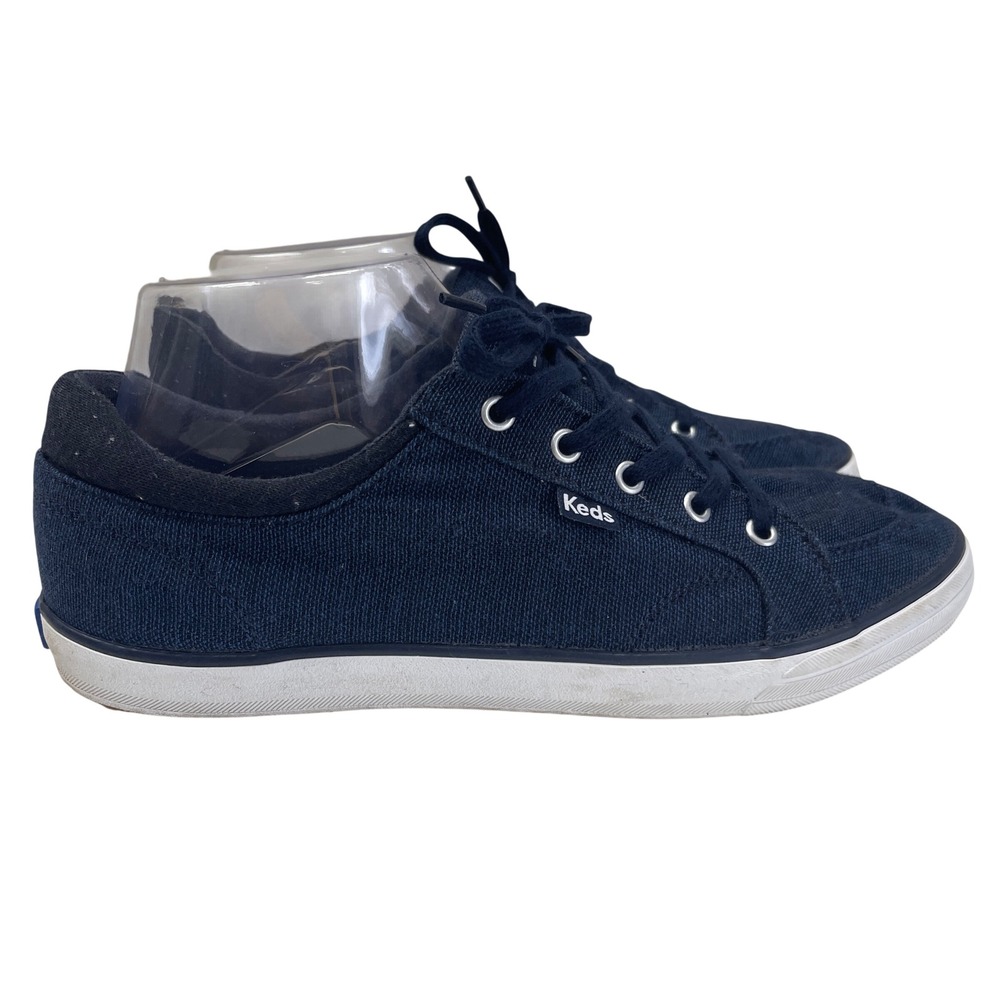 Keds Center II Sneakers Women 8.5 Navy Blue Canvas Lace Up Low Top Casual